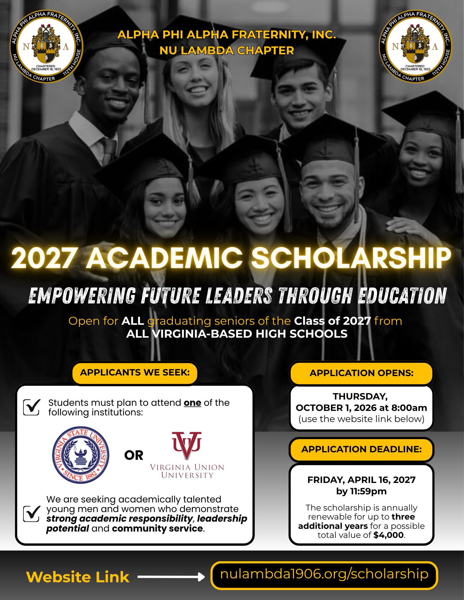 Nu Lambda Chapter Scholarship 2027